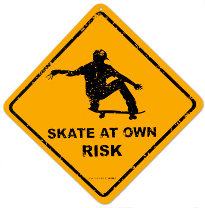 si vous voyez ce panneau c'est qu'il doit y avoir plein de skateurs